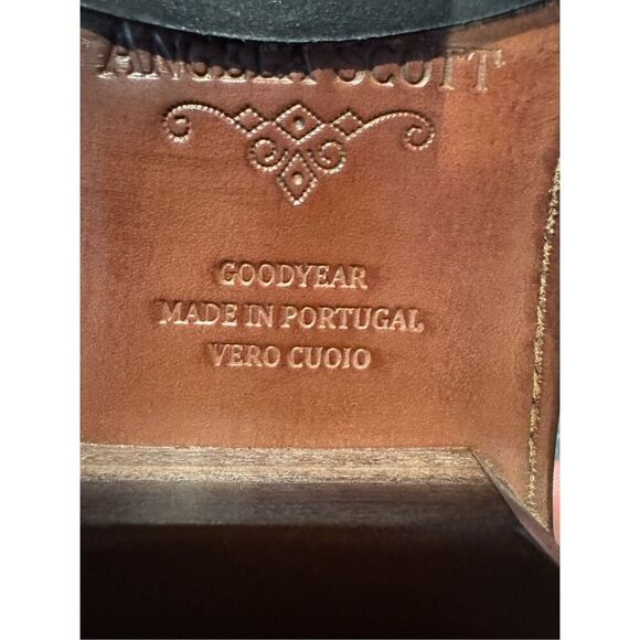 The Office Of Angela Scott Mr Smith yellow blue stripe Oxford size 37.5 7.5 - Picture 4 of 6